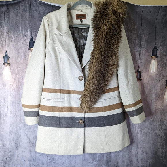 Anthropologie Gentle Fawn Storm Coat, size Large, multi color, faux fur - Picture 13 of 16